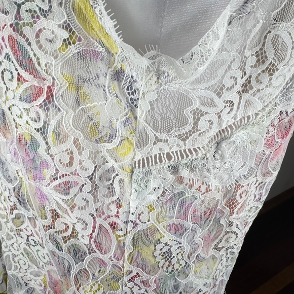 Anthropologie Sleeveless Lace-Back Tiered Mini Dress – Feminine, Flowy & Flatter - Picture 11 of 16